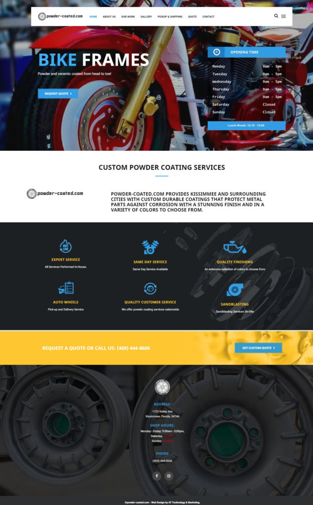 Powder-coated.com website design