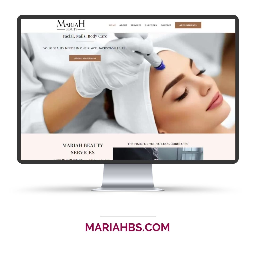 Mariah Beauty Services Website Design