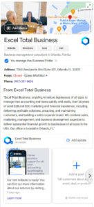 Excel Total Business Google My Business Profile