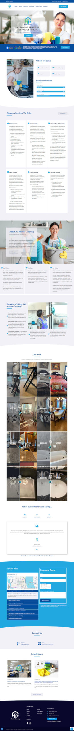Cleaning Services WordPress Cleaning Company Website Design
