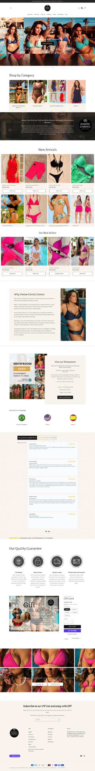 Garota Carioca Brazilian Swimwear Shopify Store