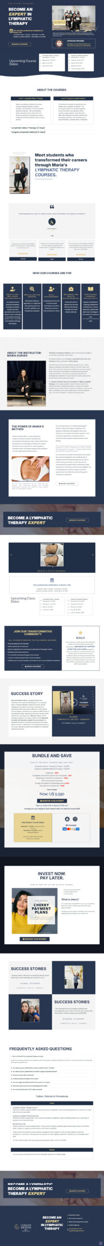 Sculpture Academy Landing Page
